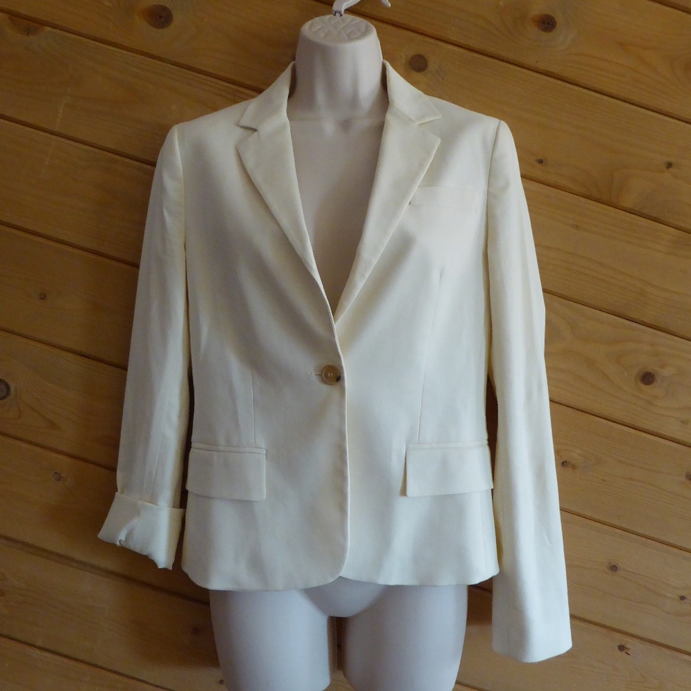 Theory Cream Blazer Jacket Pockets Basic Formal 6 - image 1